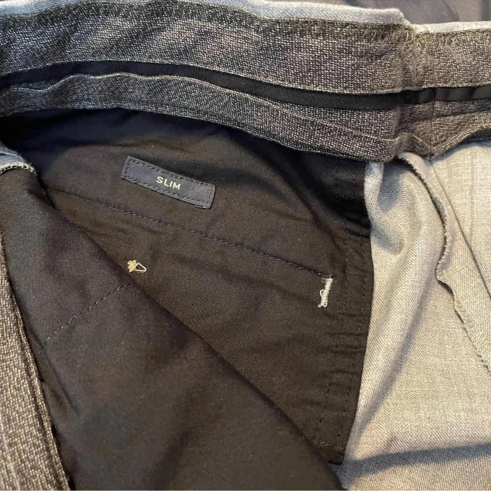 J.Crew Bowery Mens Pants 34x32 Slim Fit Stretch Chinos Gray Cotton Office Preppy